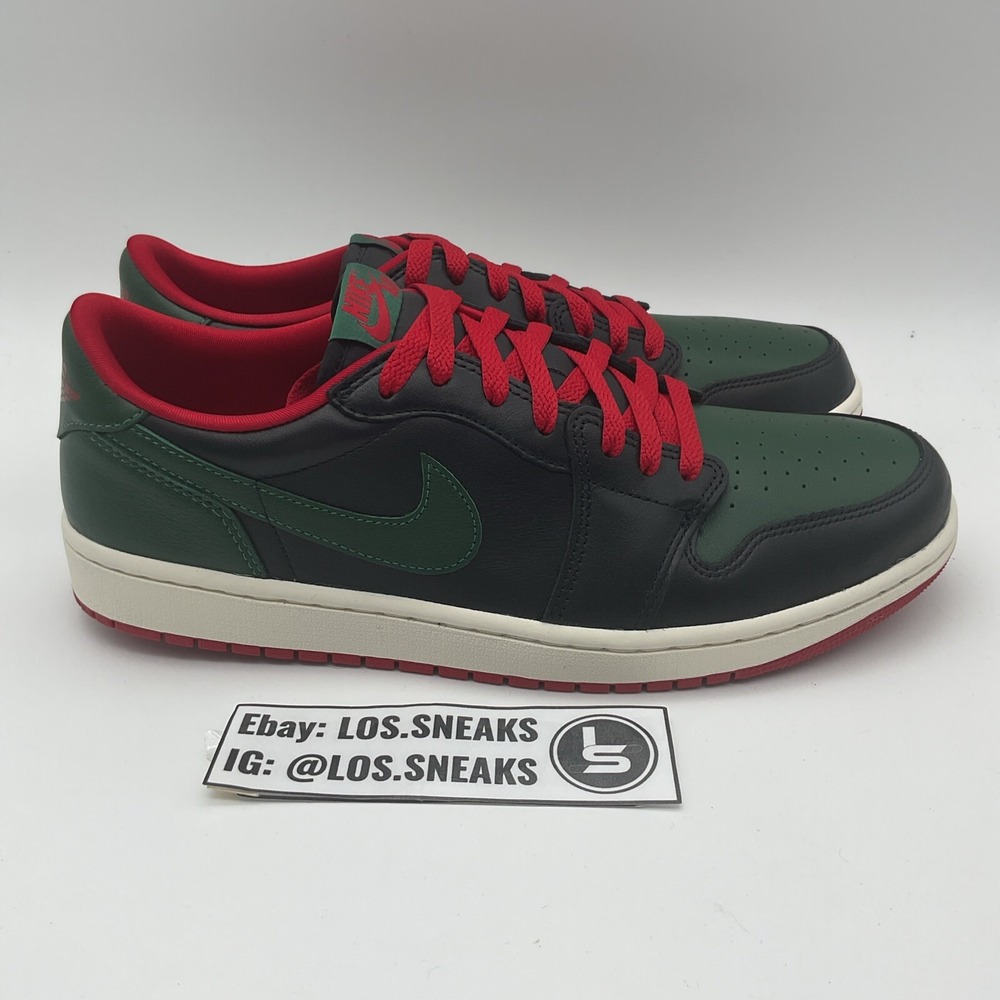 Size 11.5W - Air Jordan 1 Retro OG Low Black Gorge Green W (CZ0775-036) - Picture 3 of 9